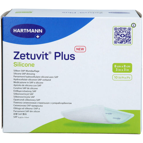Zetuvit Plus Silic 8X8cm (10 stk.)