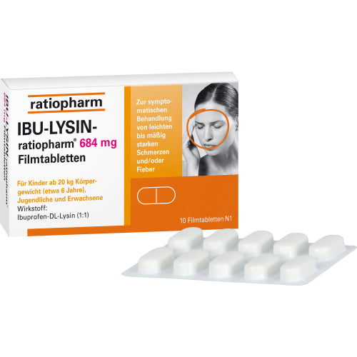 IBU Lysin Ratiopharm 684mg (10 stk.)