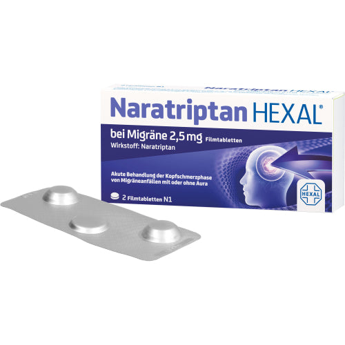 Naratriptan Hexa MIG 2,5 mg (2 stk.)