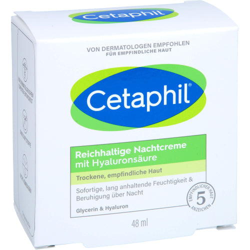 Cetaphil Rigelig Natcreme Med Hyaluronsyre (48 g)