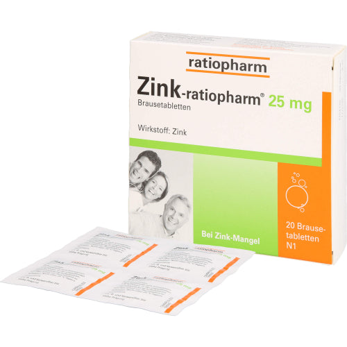 Zink Ratiopharm 25 mg (20 stk.)