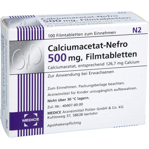 Calciumacetat Nefro 500mg (100 St.)
