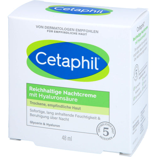 Cetaphil Rigelig Natcreme Med Hyaluronsyre (48 g)