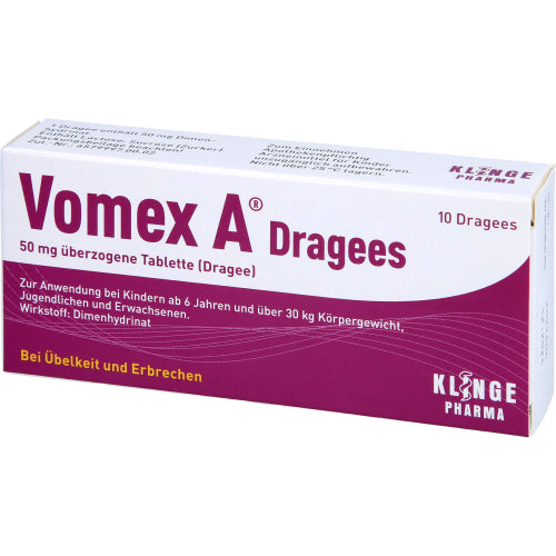 Vomex A Dragees 50 mg (10 stk.)
