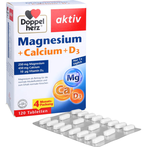 Doppelherz Magnesium+Calcium+D3 Aktiv (120 Stück)