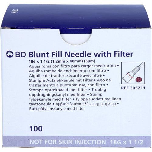 BD Einwegkanüle 18G 1,5 Zoll (100 Stk.)