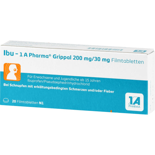 IBU 1A Grippal 200mg/30mg (20 stk.)