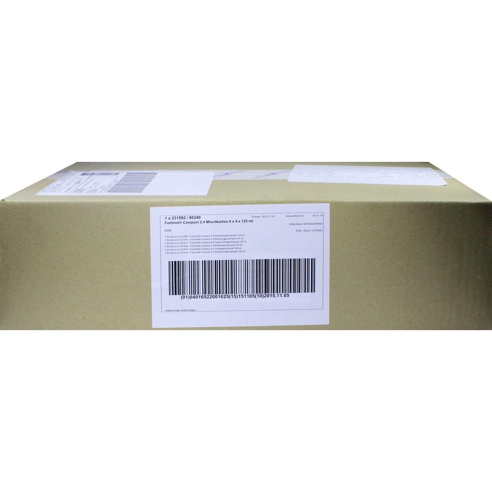 Fortimel Compact 2.4 blandingskasse (8X4X125 ml)
