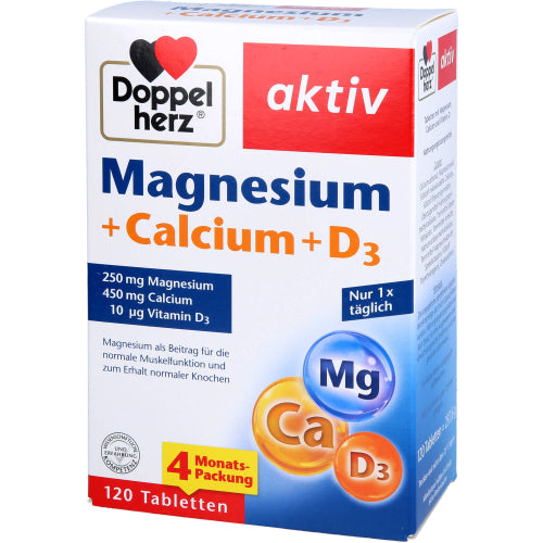 Doppelherz Magnesium+Calcium+D3 Aktiv (120 Stück)