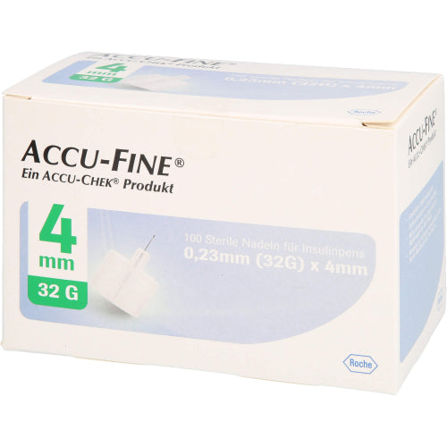 Accu Fine Sterile Nadler Til Insulinpenne 4 Mm 32 G (100 stk.ück)