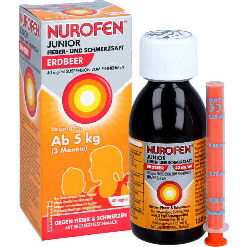 Nurofen JUN F+S Jordbær 40 mg (150 ml)