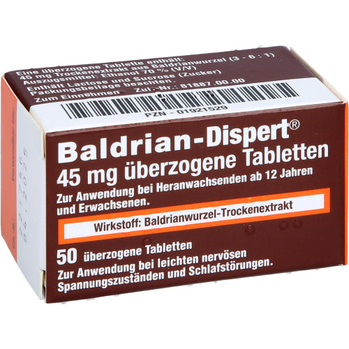 Baldrian Dispert 45mg (50 stk.)
