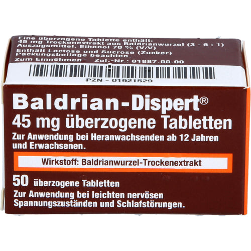Baldrian Dispert 45mg (50 stk.)