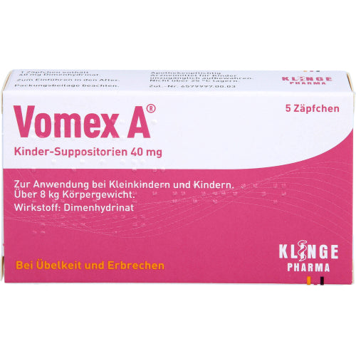 Vomex A Børns Stikpille 40 mg (5 stk.)