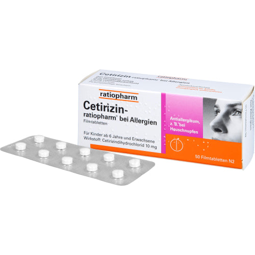 Cetirizin Ratiopharm 10 mg (50 stk.)