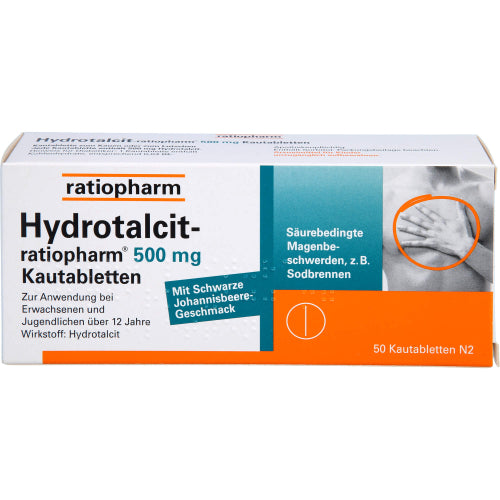 Hydrotalcit-Ratiopharm 500 mg Kautabletten (50 St.)