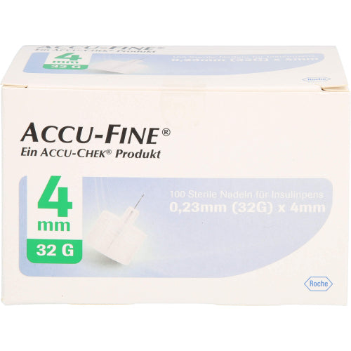 Accu Fine Sterile Nadler Til Insulinpenne 4 Mm 32 G (100 stk.ück)