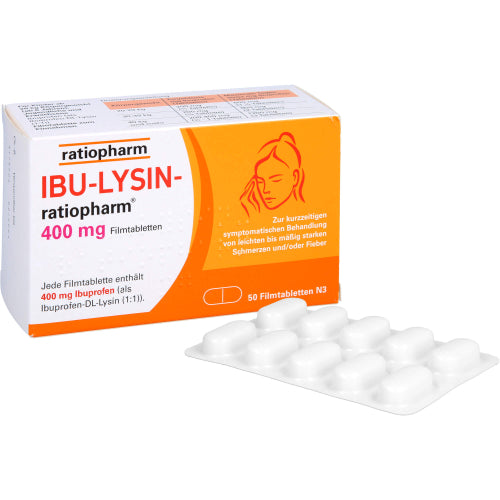 IBU Lysin Ratiopharm 400mg (50 stk.)
