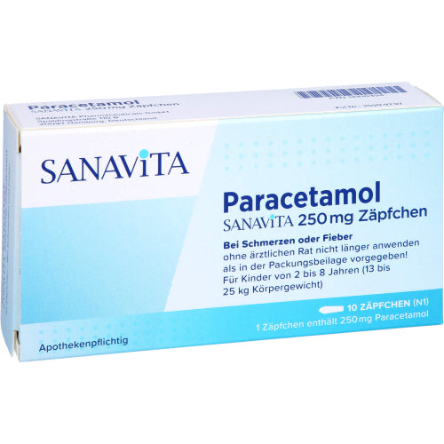 Paracetamol Sanavita 250mg (10 stk.)