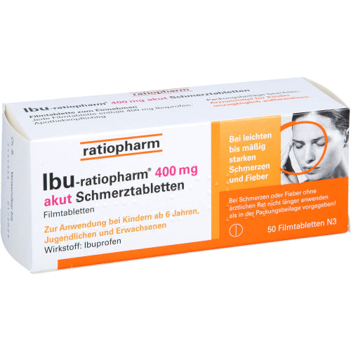 IBU Ratiopharm 400mg Akut (50 stk.)