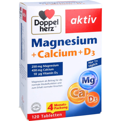 Doppelherz Magnesium+Calcium+D3 Aktiv (120 Stück)