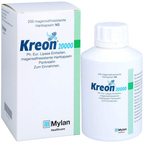 Kreon 20000 Ph.Eur.Lipase Enhed Mave Res.Hårde Kapsler (200 stk.ück)
