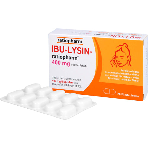 IBU Lysin Ratiopharm 400 mg (20 stk.)