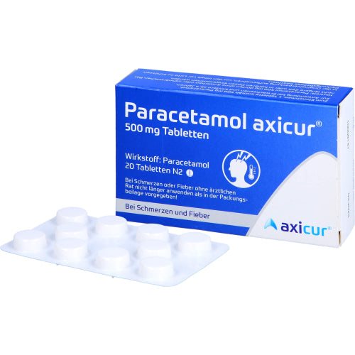 Paracetamol Axicur 500mg (20 stk.)