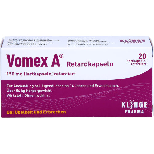 Vomex A Retardkapsler (20 stk.)