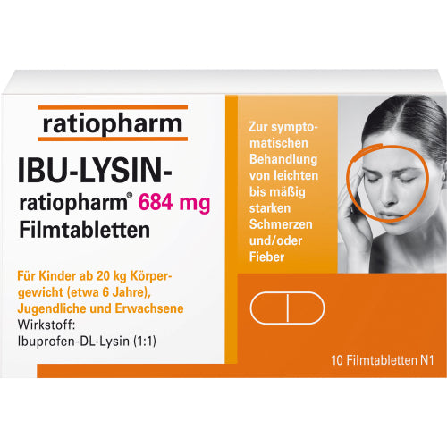 IBU Lysin Ratiopharm 684mg (10 stk.)