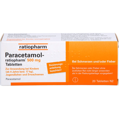 Paracetamol Ratio 500 mg (20 Stk.)