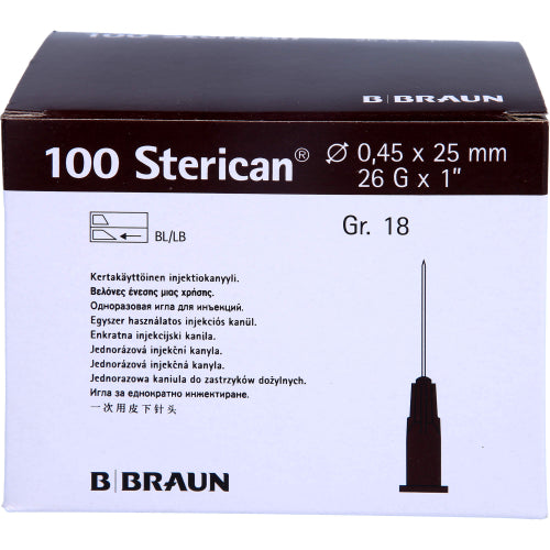 Sterican 0.45X25 Braun L L (100 stk.)