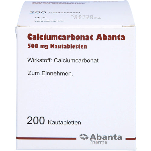 Calciumcarbonat Abanta 500 mg Kautabletten (200 Stück)