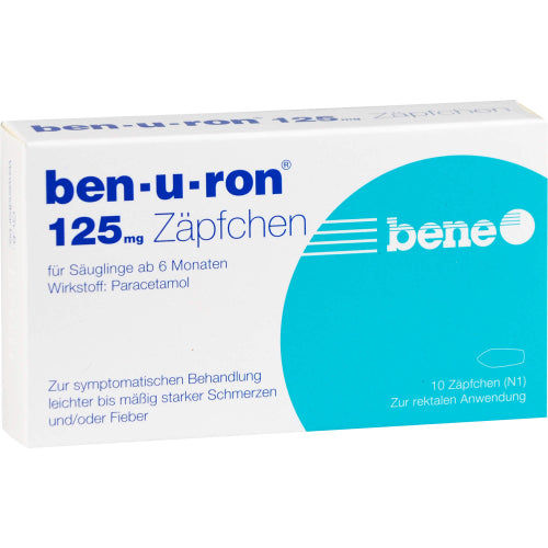 BEN-U-RON 125 mg suppositorier (10 stk.)