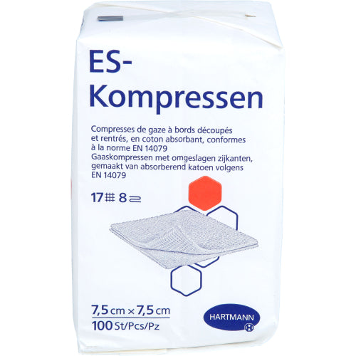 ES-Kompresse unsteril 7,5x7,5 8-fach (100 Stk.)