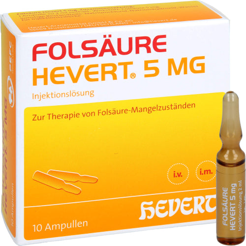 Folsäure Hevert 5mg (10X2 ml)
