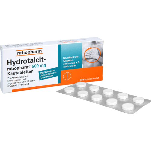 Hydrotalcit-Ratiopharm 500 mg Kautabletten (20 St.)
