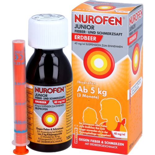 Nurofen JUN F+S Jordbær 40 mg (100 ml)