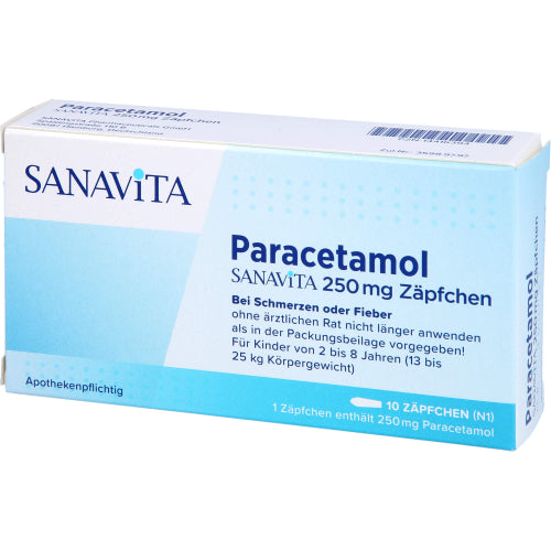 Paracetamol Sanavita 250mg (10 stk.)
