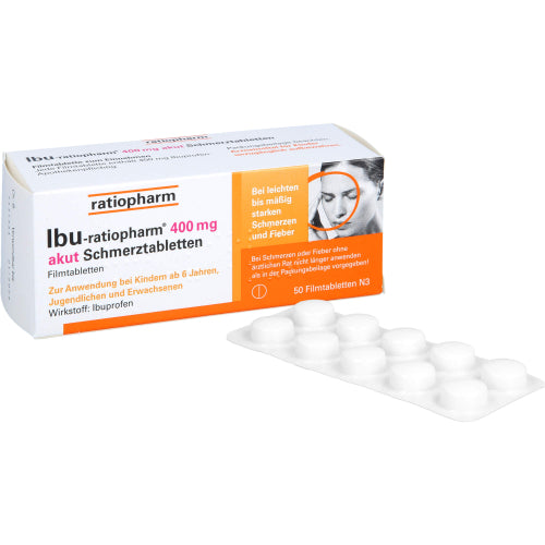 IBU Ratiopharm 400mg Akut (50 stk.)