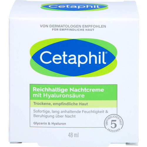 Cetaphil Rigelig Natcreme Med Hyaluronsyre (48 g)