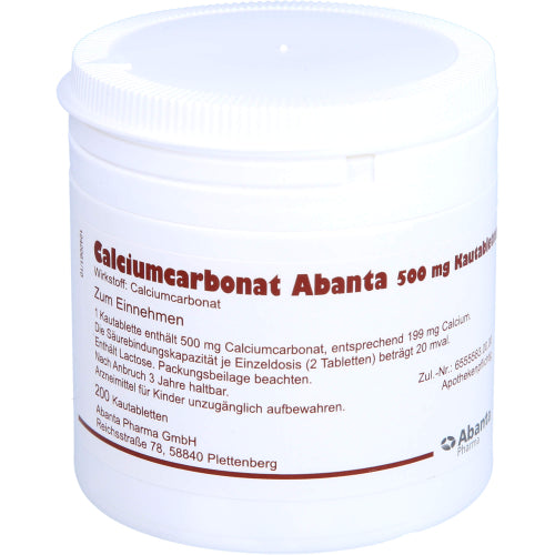 Calciumcarbonat Abanta 500 mg Kautabletten (200 Stück)