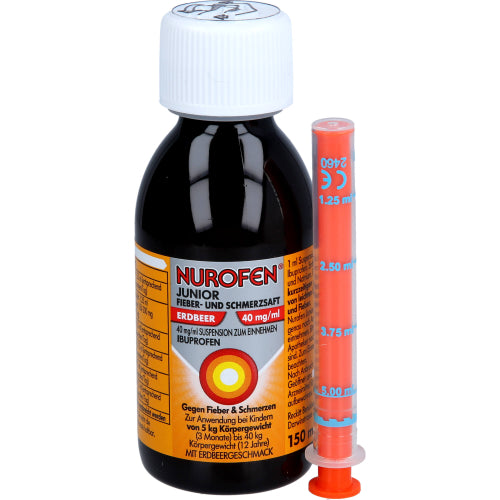 Nurofen JUN F+S Jordbær 40 mg (150 ml)