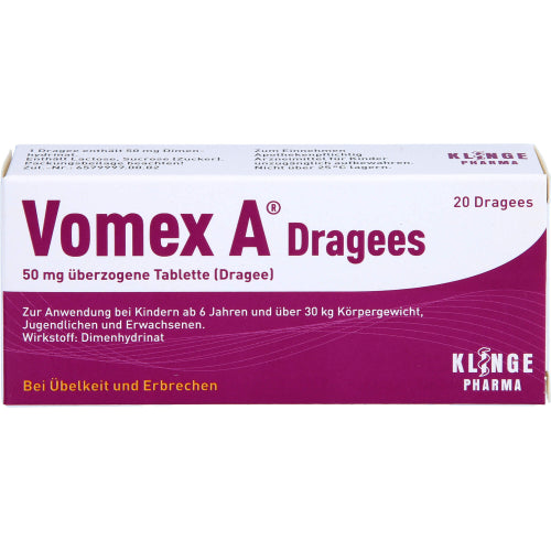 Vomex A Dragees 50 mg (20 Stk.)