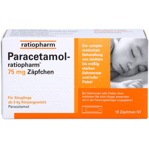 Paracetamol Ratio 75mg SUP (10 stk.)