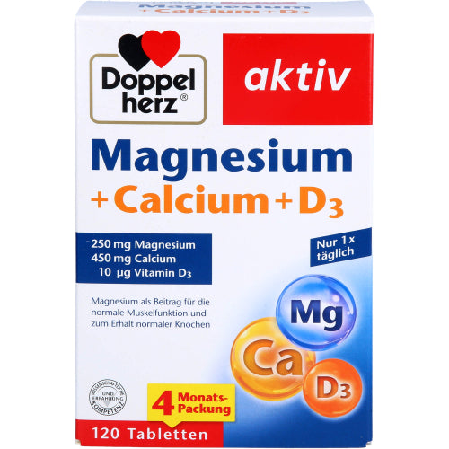 Doppelherz Magnesium+Calcium+D3 Aktiv (120 Stück)
