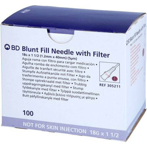 BD Einwegkanüle 18G 1,5 Zoll (100 Stk.)