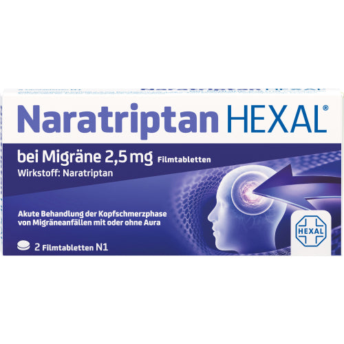 Naratriptan Hexa MIG 2,5 mg (2 stk.)