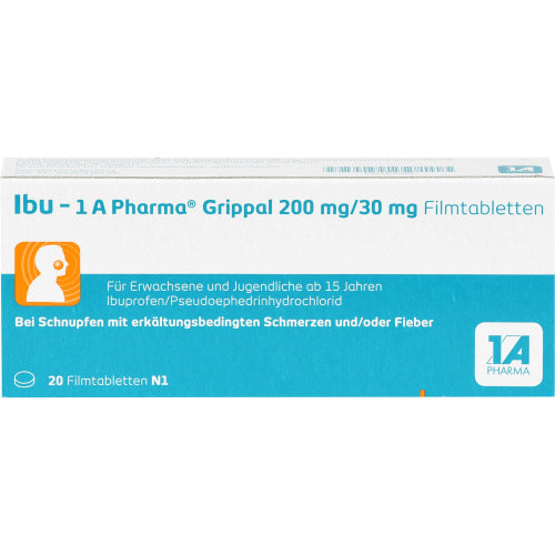 IBU 1A Grippal 200mg/30mg (20 stk.)