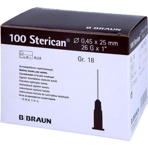 Sterican 0.45X25 Braun L L (100 stk.)